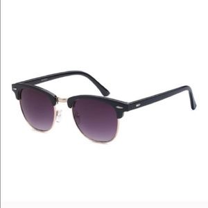 Black/Gold Clubmaster Sunglasses