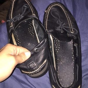 Men's black sperrys
