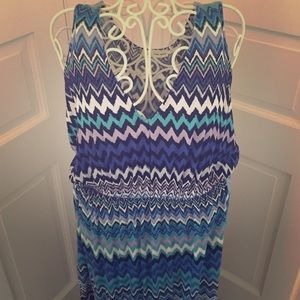 Anthropologie Zig Zag Maxi Dress