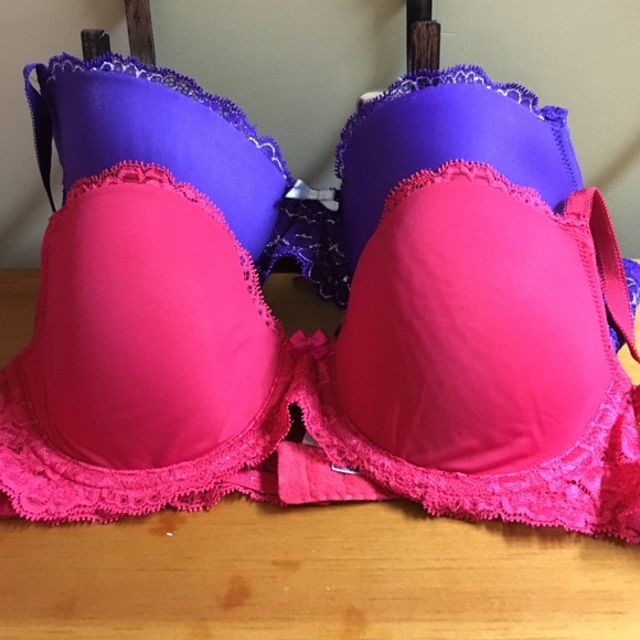 Sold in bundle VS dream angels lined demi bras 34c