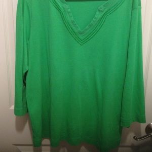Quacker Factory Green Top - XL