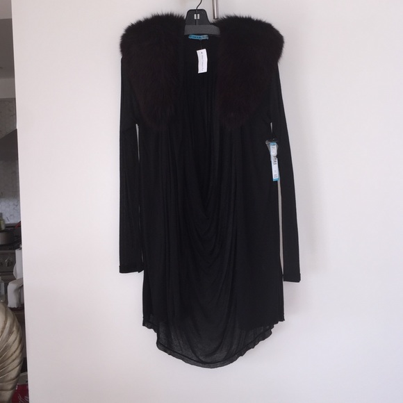 Alice and olivia sweater with fur on top