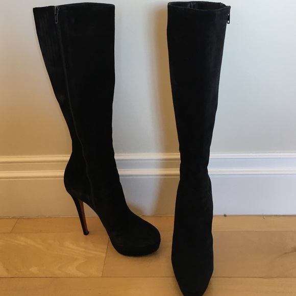 Cristian Louboutin Black Heeled Boots