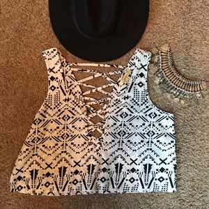Tribal crop top