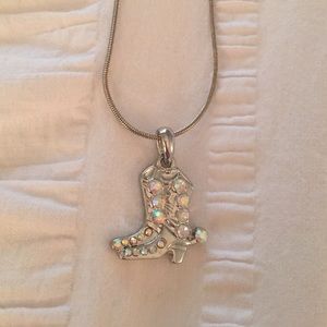 Cowboy boot necklace