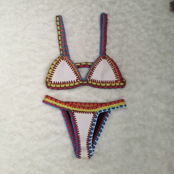 Crochet Reversible Black/White Bathing Suit