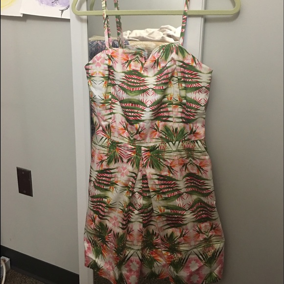 Tropical print romper