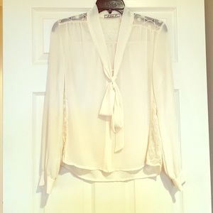 Lace sheer blouse