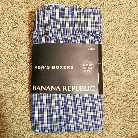 Banana Republic Other - BANANA REPUBLIC *nwt Large 36 38 Blue Plaid Boxers