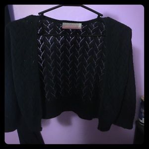 Black cardigan with designs