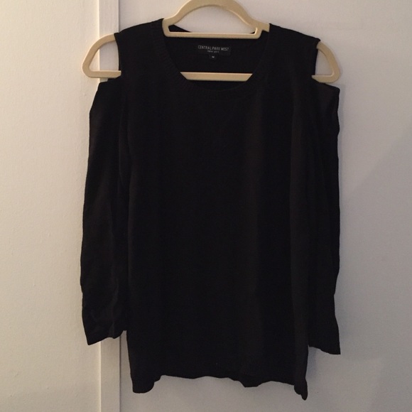 Central Park West cold shoulder sweater