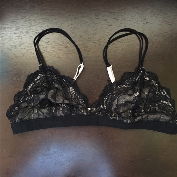 Black lace bralette
