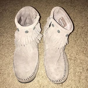 Minnetonka Double Fringe Booties