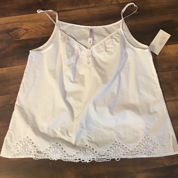 White eyelet tank top sleepwear