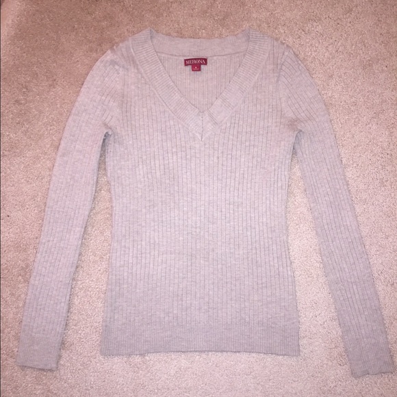 Beige Merona V-neck Sweater