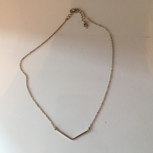 Gold V necklace