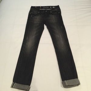 Miss Me Straight Leg Low Rise Stretch Jeans