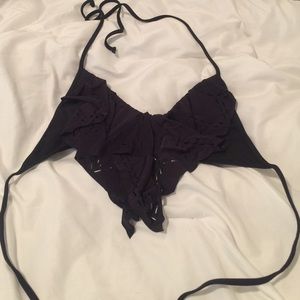 Black, swim top