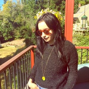 Black fuzzy sweater