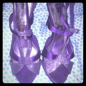 Purple sparkly heels