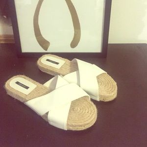Brand new Forever 21 White Espadrille Sandals