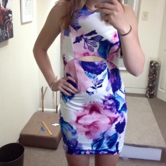 LF watercolor cutout dress - Picture 1 of 3