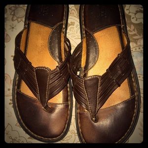 Born Brown Leather Thongs