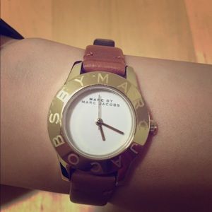 Marc Jacobs Tan Leather Strap Watch