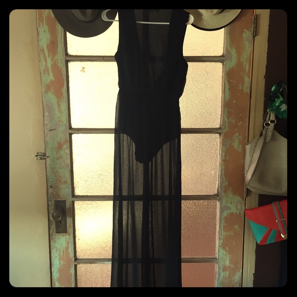 Nasty Gal sheer maxi dress