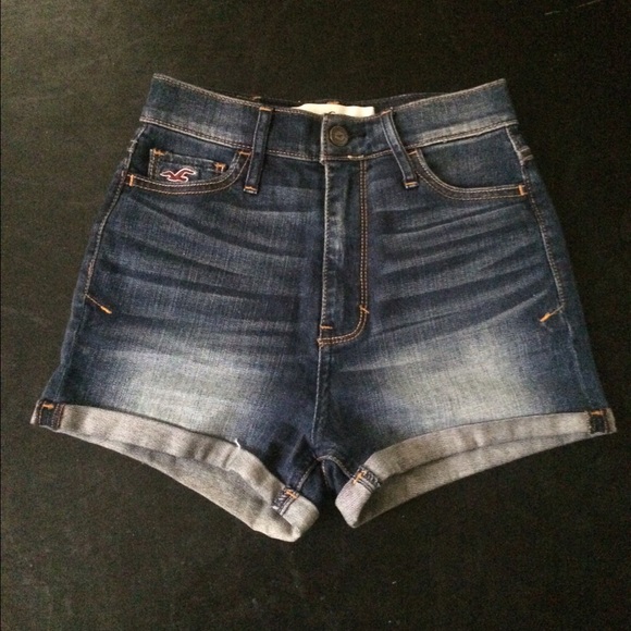 Hollister High/Natural Waist Denim Cuffed Jeans