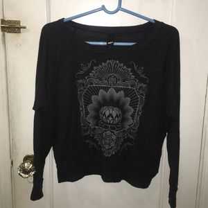 Obey raglan long sleeve top