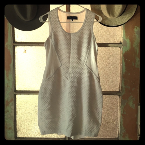 Rag & Bone sheer back white minidress