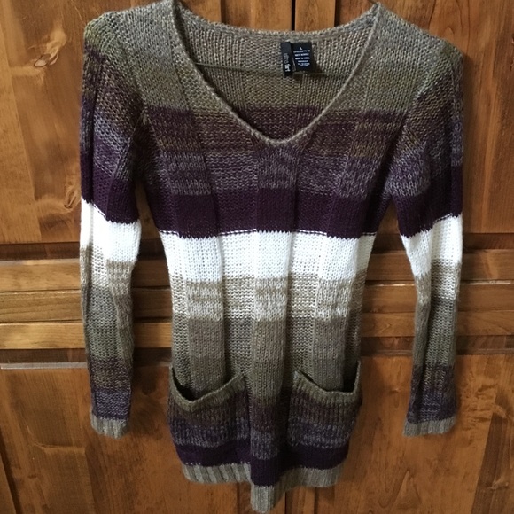 Striped Yarn Sweater