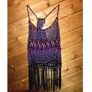 Fun & Flirty tribal print top ☮🌸🌞