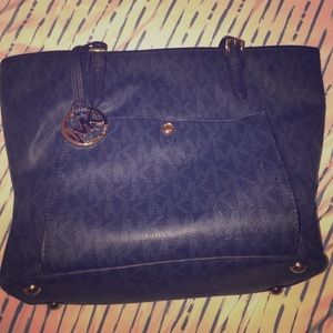 Navy Blue Michael Kors Tote Bag