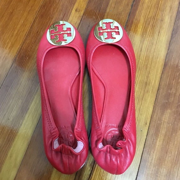 Tory Burch Reva Flats - Gold
