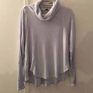 Free People baby blue cowl neck sweater