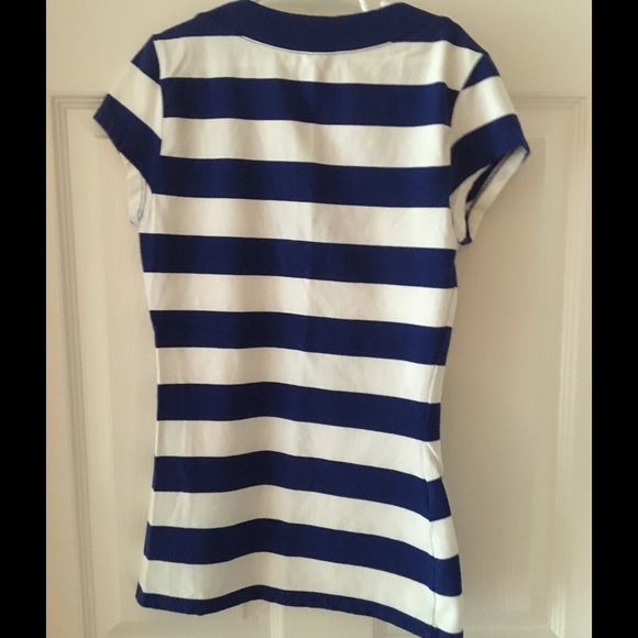 SOLD! striped express sexy stretch fitted tee - Picture 3 of 4