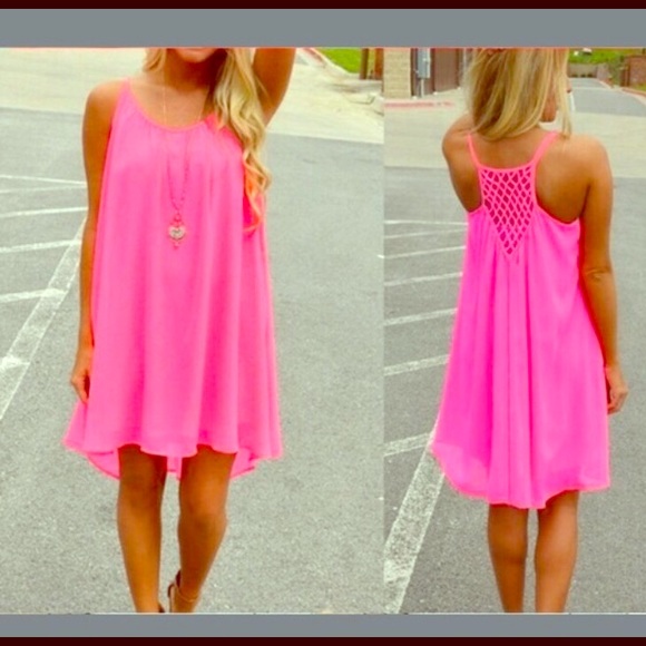 💋Hot neon pink dress 💥