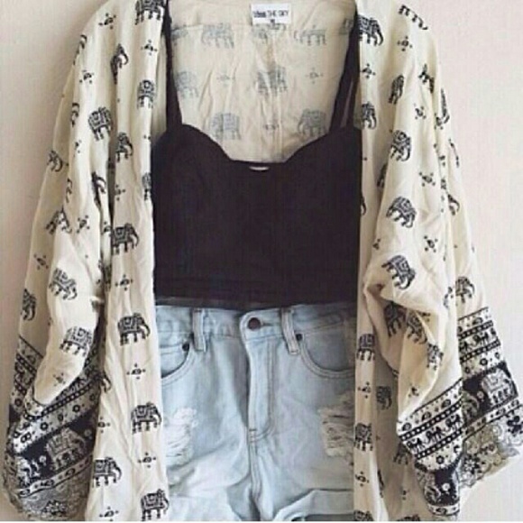 White elephant kimono