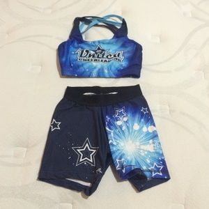 United Cheerleading spandex practice set
