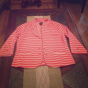Peach and cream striped jacket