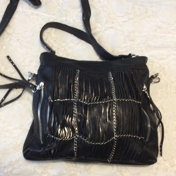 REDUCED B. Makowsky black pebble leather crossbody