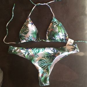 Cheeky bikini with cacti print