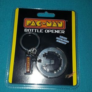 Retro Pac Man Bottle Opener Keychain