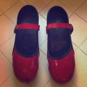Dansko Red Patent Leather Mary Jane Mule