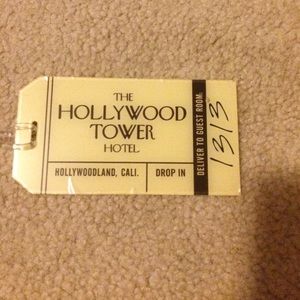 The hollywood tower of terror luggage tag