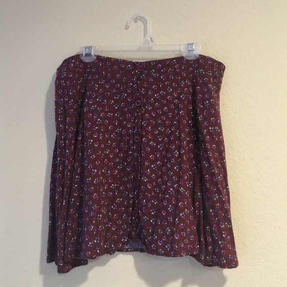 Floral Button Up Skirt