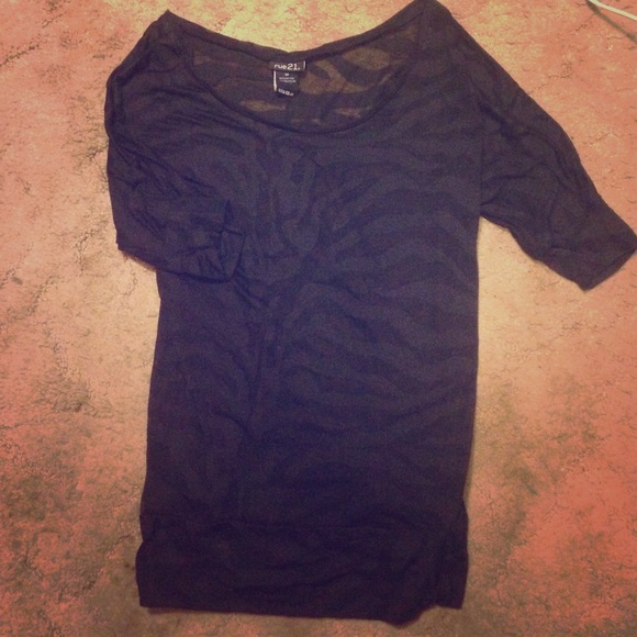 Sheer tiger striped shirt