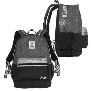 PINK Campus Backpack 🤓 Black and Dark Grey
